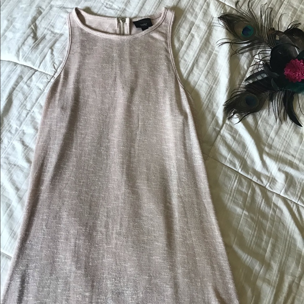 Blush pink metallic/sparkle tank
